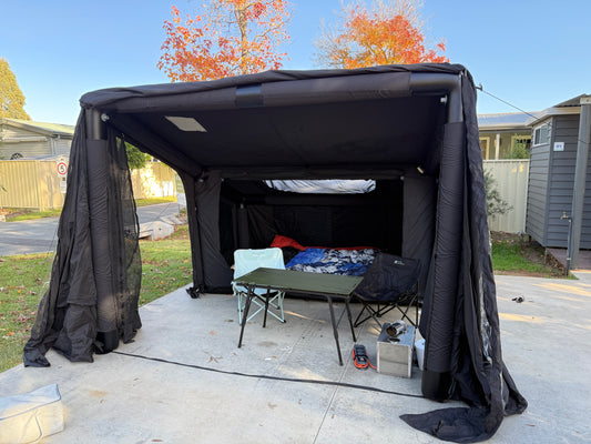 B #2 people inflatable tent with 1 living room